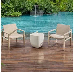 Fairmont Limestone Outdoor Square Side Table