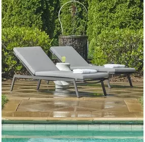 Bea Java Black Outdoor 79" Pool Chaise