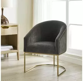 Somerset Charcoal Upholstered Dining Arm Chair