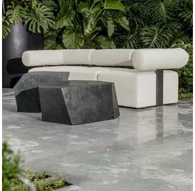 Bolster Back Oyster White Outdoor 36" Armless Sofa