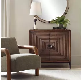 Bottom Line Brown and Bronze 2 Door Accent Cabinet