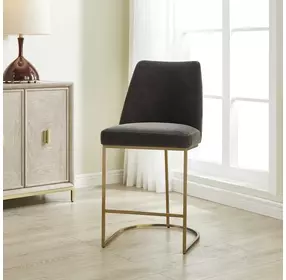 Somerset Charcoal Upholstered Counter Height Stool