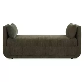Abound Herb Upholstered Accent Bench with Pillows