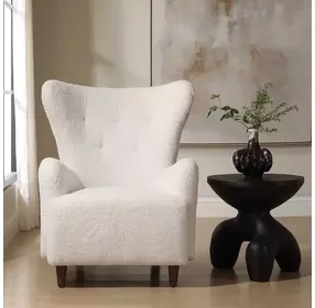 Oakley Soft White Upholstered Arm Chair