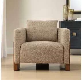 Monterey Warm Amber and Cream Upholstered Accent Chair