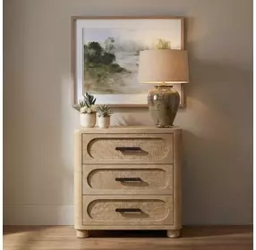 Langston Natural Oak 3 Drawer Accent Chest