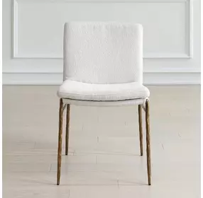Arlington Textured White Upholstered Dining Chair