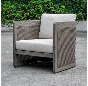 Oakley Sand Upholstered Outdoor Barrel Chair