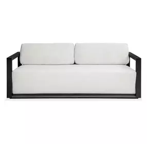 Carlisle Oyster White and Java Black Outdoor Living Room Set