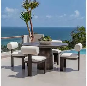Alden Dark Golden Bronze Outdoor 48" Round Bistro Table
