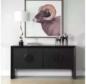 Arlington Black 4 Door Accent Cabinet