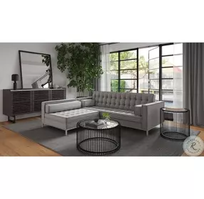 Covella Gray Storage Ottoman
