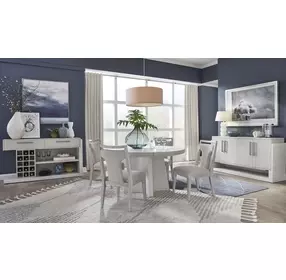 Lorelei Misty Cloud 72" Extendable Oval Dining Table