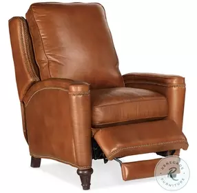 Rylea Soft Bronze Valencia Toro Leather Manual Push Back Recliner