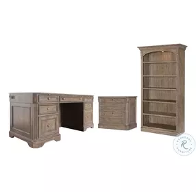Sutter Distressed Medium Clear Oak Junior Executive Desk