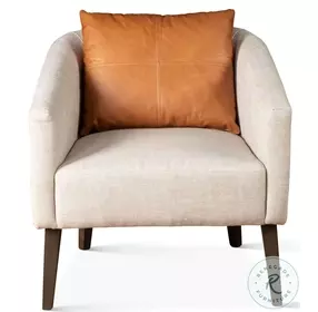 Olivia Beige Linen Arm Chair