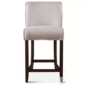 Avery White Linen Counter Height Stool