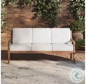 Savannah White Linen Outdoor Conversation Set
