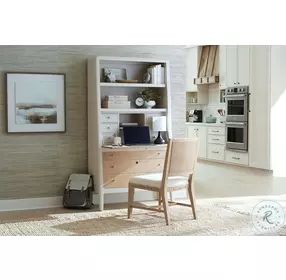 Hera Almond White And Light Figured Maple Secretary Desk