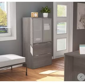 I3 Plus Bark Gray Lateral File with Storage Cabinet