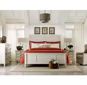 Grand Bay Egret 10 Drawer Aster Bureau with Rectangular Bamboo Mirror