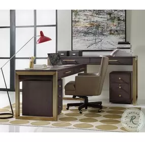 Curata Deep Brown Short Freestanding Desk