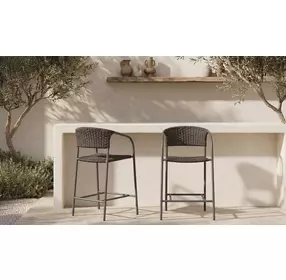 Zola Dark Brown Outdoor Counter Height Chair