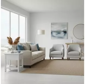 Geneva Distressed White Rectangular Chairside Table