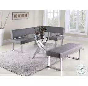 Genevieve Black And Chrome Dining Table