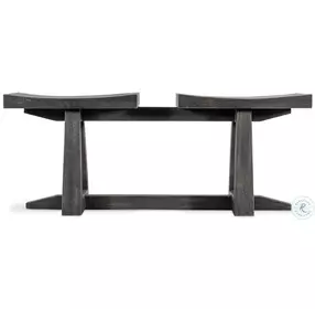 Commerce And Market Black Wood Arness Tandem Bench