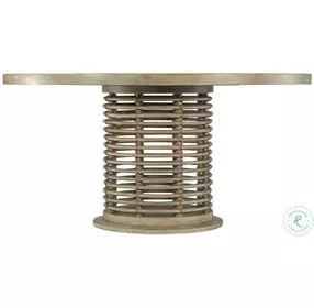 Surfrider Light Natural 60" Rattan Round Dining Room Set