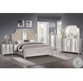 Reflections Silver Rectangular Dresser with Mirror