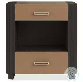Lovely Dark Chocolate 2 Drawer 25" Nightstand