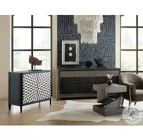 Commerce And Market Dark Wood And Gray Kubrick Console Table