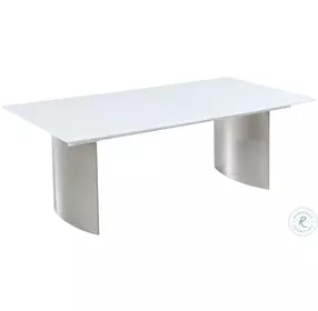 Glenda White Gloss Extendable Dining Room Set with Tara Z Shape Side Chair Set of 2