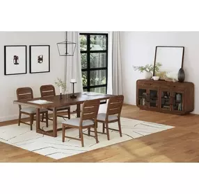 Thorin Brown 90" Extendable Rectangular Dining Table