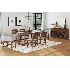 Thorin Light Gray Upholstered Counter Height Chair Set of 2