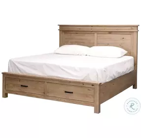 Glacier Point Golden Java Storage Platform Bedroom Room Set