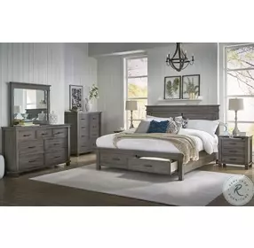 Glacier Point Greystone Queen Panel Storage Bed