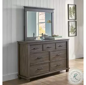 Glacier Point Graystone 7 Drawer Dresser with Mirror