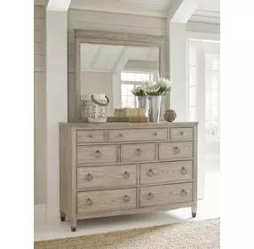 Clearview Oyster 10 Drawer Jupiter Bureau with Rectangular Mirror