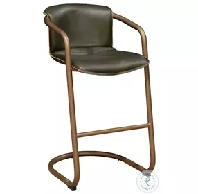Chiavari Emerald Green Leather Bar Stool Set Of 2