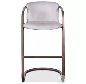 Chiavari Vintage White Leather Bar Stool Set Of 2