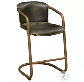 Chiavari Emerald Green Leather Counter Height Stool Set Of 2