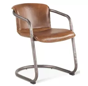 Chiavari Chestnut Leather Dining Chair