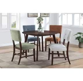 Tioga Brown and Cherry 47" Round Dining Table
