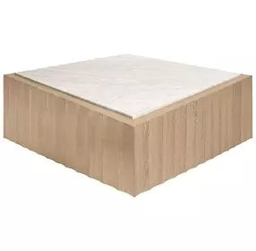 Granger Cerused Oak 40" Square Coffee Table