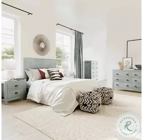 Asheville Grey Wooden Queen Panel Bed