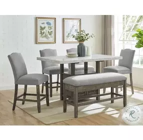 Grayson Ash Gray Counter Height Bench