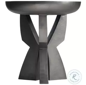 Mazo Black Nickel Side Table